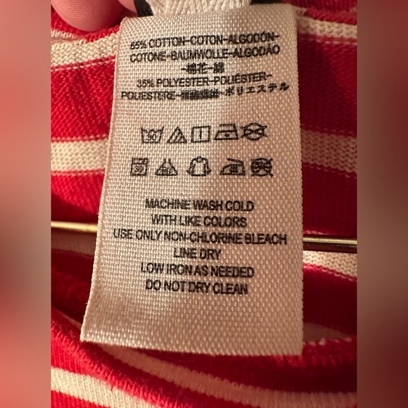 WE THE FREE Small Red Ivory Muscle Madness Tee Italian Gondola Driver Oversized - Picture 6 of 13